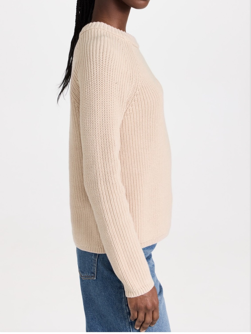 Jenni Kayne Cream Cotton Fisherman Sweater - Picture 5 of 11